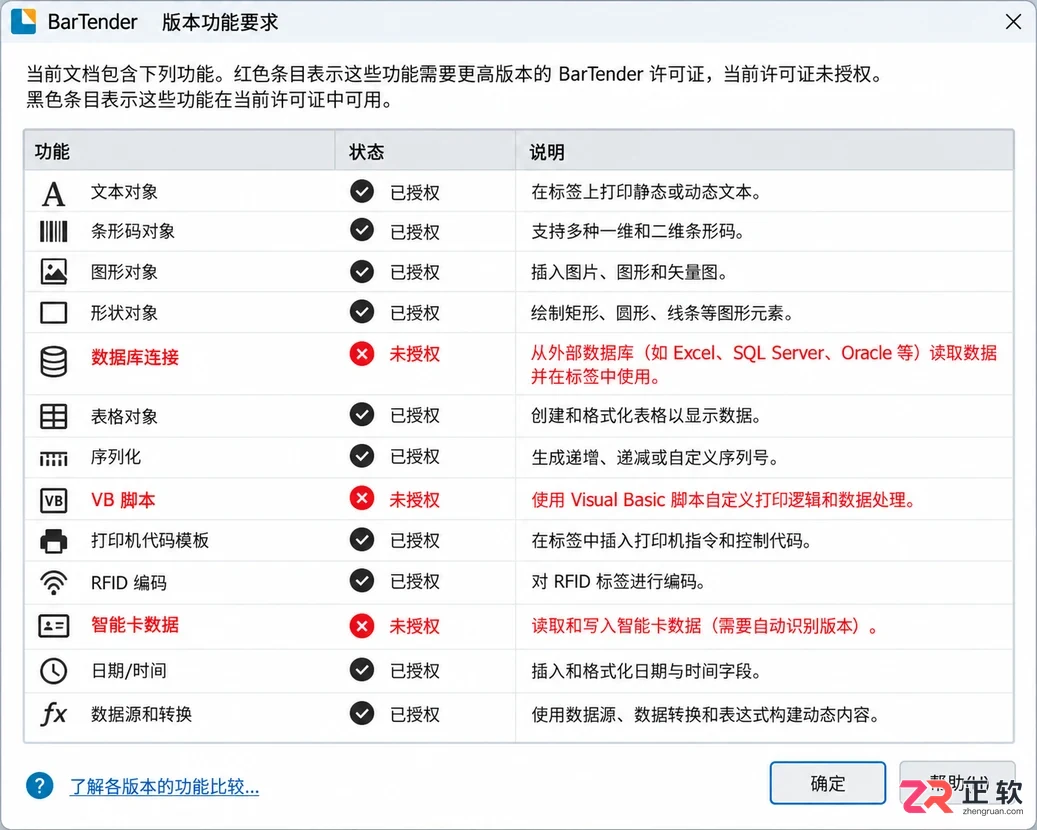 BarTender关闭演示模式方法:检查授权与未启用功能