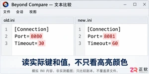 Beyond Compare怎么比较ini文件