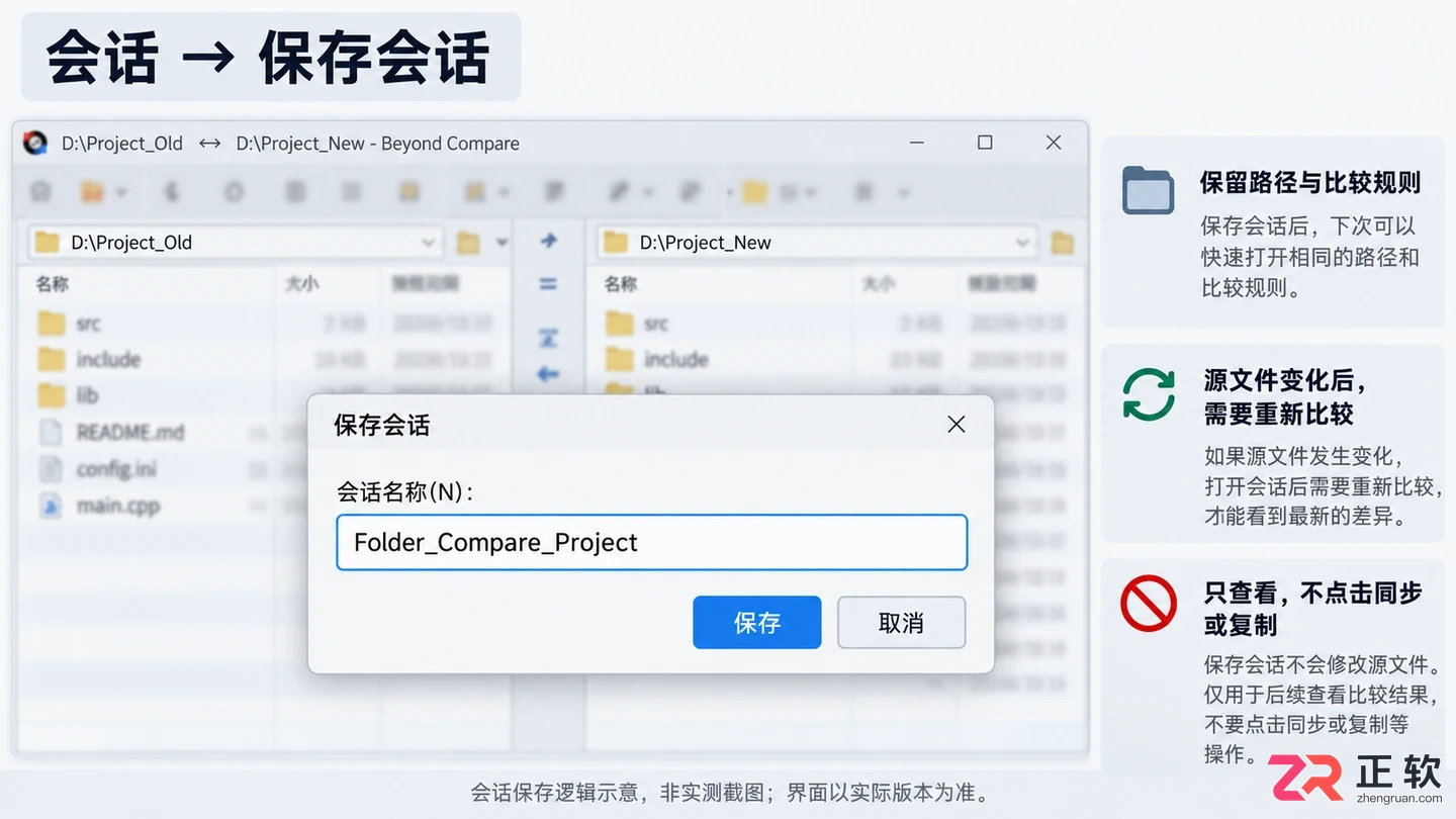 beyondcompare怎么对比两个文件夹查看其中的内容不同