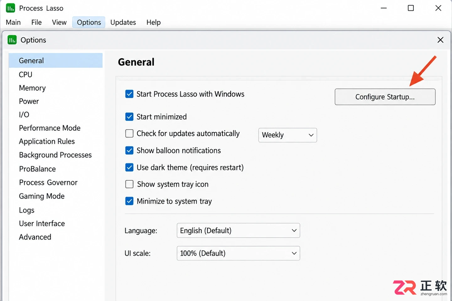 Process Lasso 关闭开机自启教程:分别设置 GUI 与 Governor 启动项