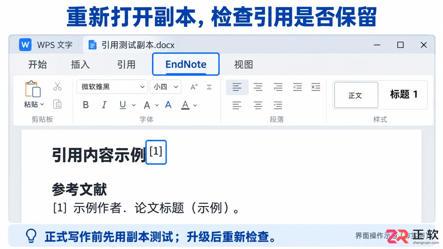 EndNote 与 WPS 文字关联设置指南：检查加载项与验证引用