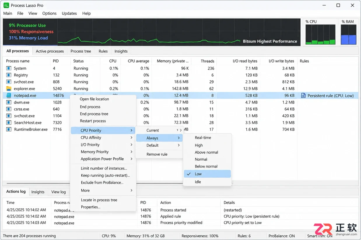 Process Lasso 新手入门：Windows 进程管理与规则设置指南