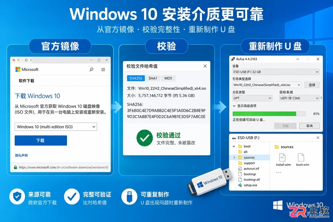 Windows10安装报错0x8007025D镜像损坏修复