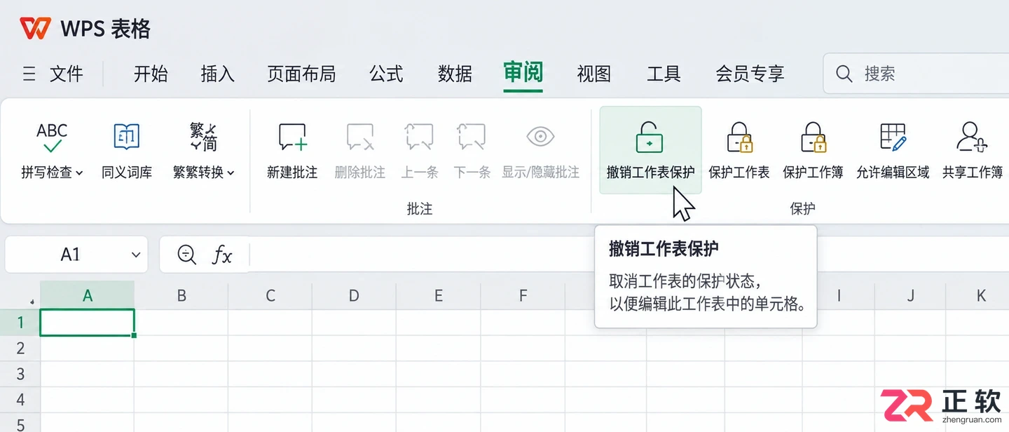 WPS 表格怎么设置单元格只读权限