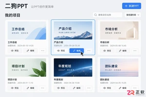 二狗PPT怎么换模板？生成后更换主题教程