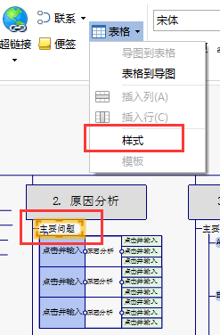 MindMapper改变表格样式的方法教程