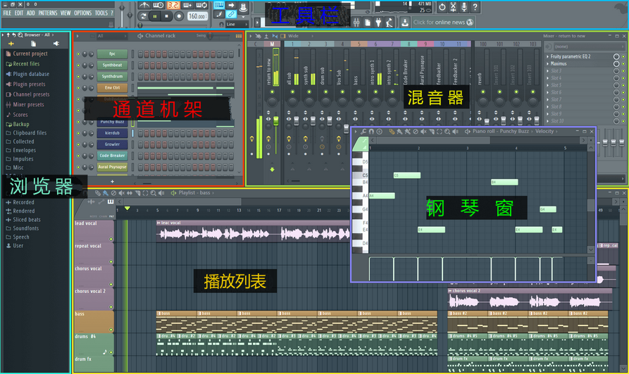 FL Studio排列和编辑歌曲的方法