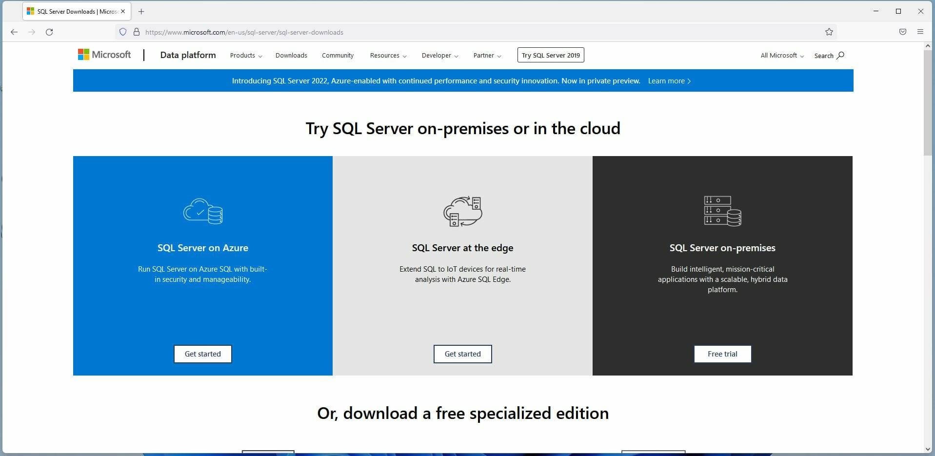 在 Windows 11 上下载和安装 Microsoft SQL Server 2019 的步骤