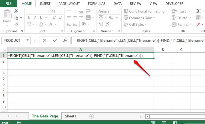 如何在 Excel 中获取活动工作表的名称?