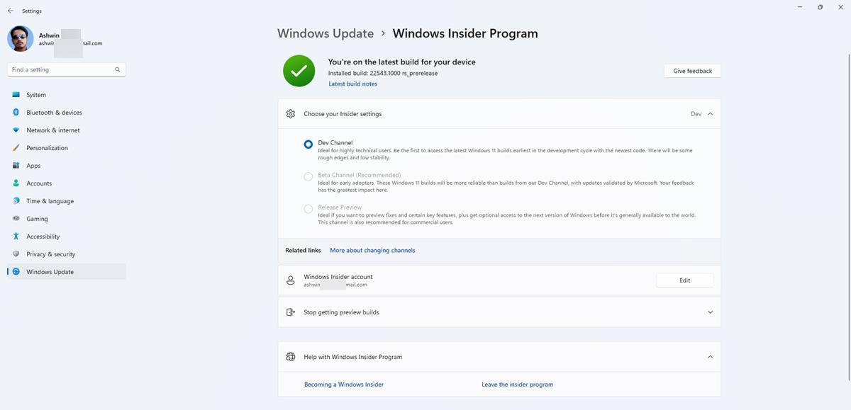 Windows 11 Insider Preview Program 即将允许用户直接从 Dev Channel 切换到 Beta Channel