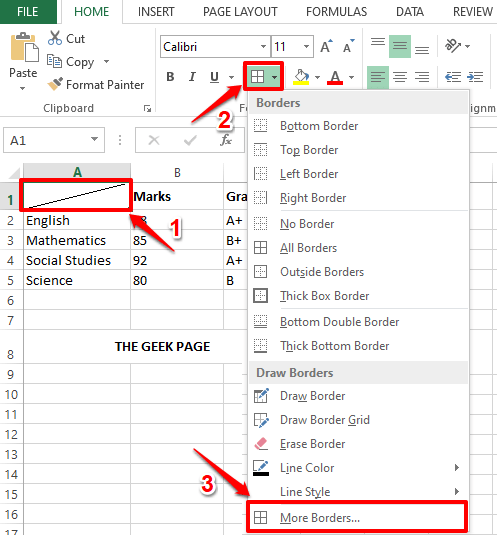 如何在 Microsoft Excel 中插入对角线?