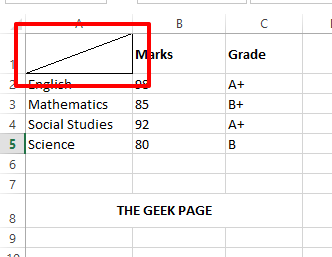 如何在 Microsoft Excel 中插入对角线?