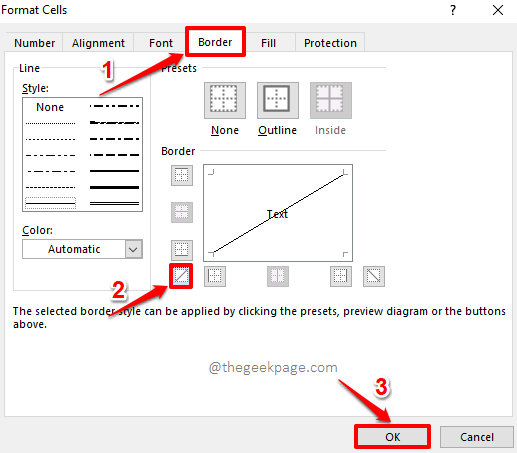如何在 Microsoft Excel 中插入对角线?