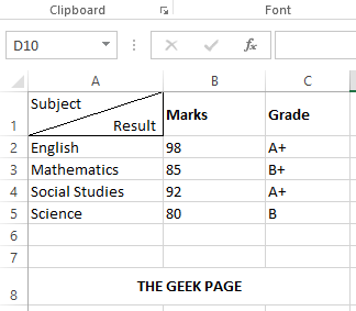 如何在 Microsoft Excel 中插入对角线?
