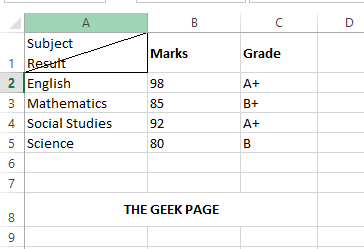 如何在 Microsoft Excel 中插入对角线?