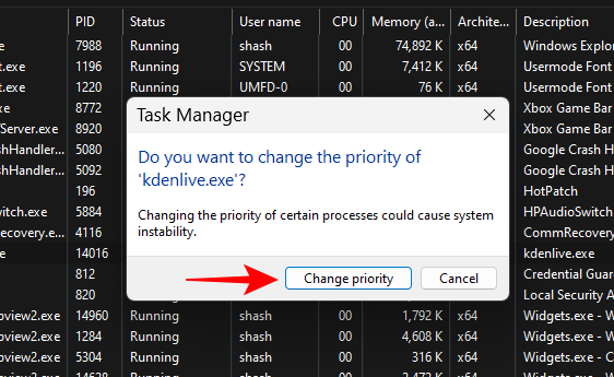 如何在 Windows 11 中通过任务管理器更改进程优先级