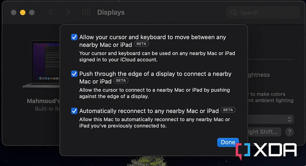 如何在您的 Mac 上使用 Universal Control？