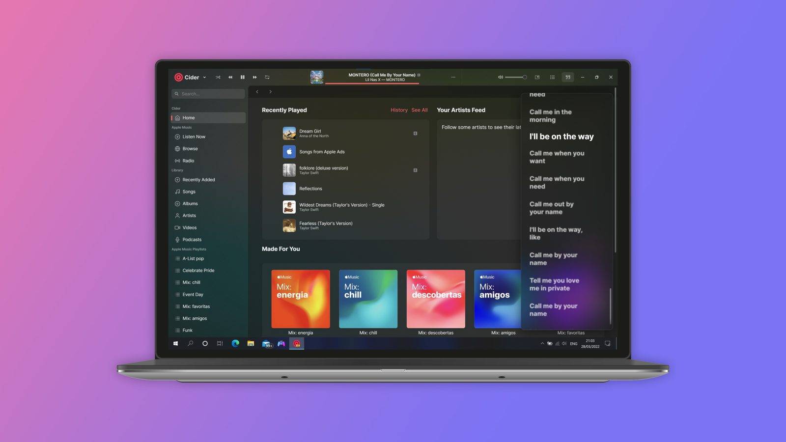 Cider：一个更优秀的 Apple Music 桌面客户端，弥补了 iTunes 中缺失的功能。