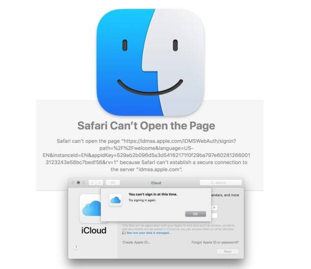 修复 MacOS Sierra 和 High Sierra 上的 iCloud 错误和“无法与 idmsa.apple.com 建立安全连接”