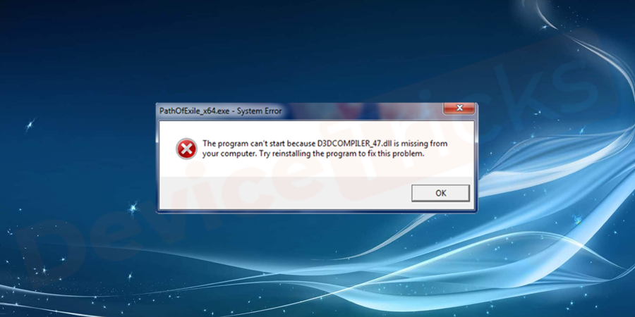 “程序无法启动，因为您的计算机中缺少 D3DCOMPILER_47.dll”。如何解决？