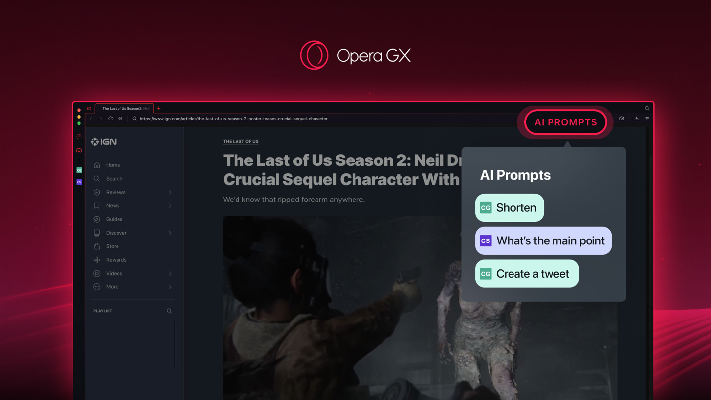 Opera 浏览器 97.0.4719.26 桌面版更新：集成 ChatGPT 和 AI 总结功能