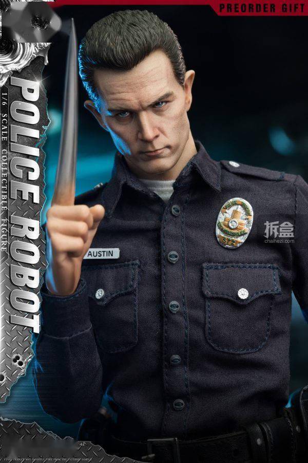 PRESENT TOYS 液态机器人 警察终结者T1000罗伯特 1/6可动人偶