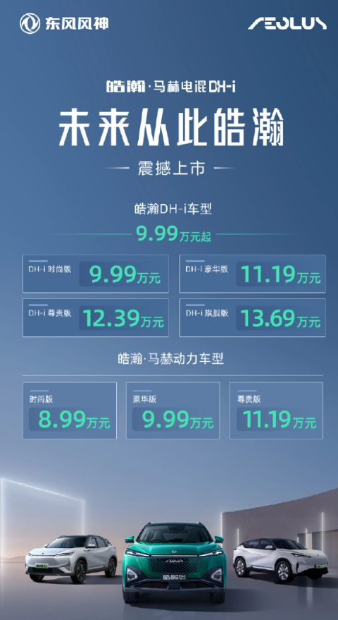 东风风神皓瀚:SKY EV和PHEV新车型计划发布