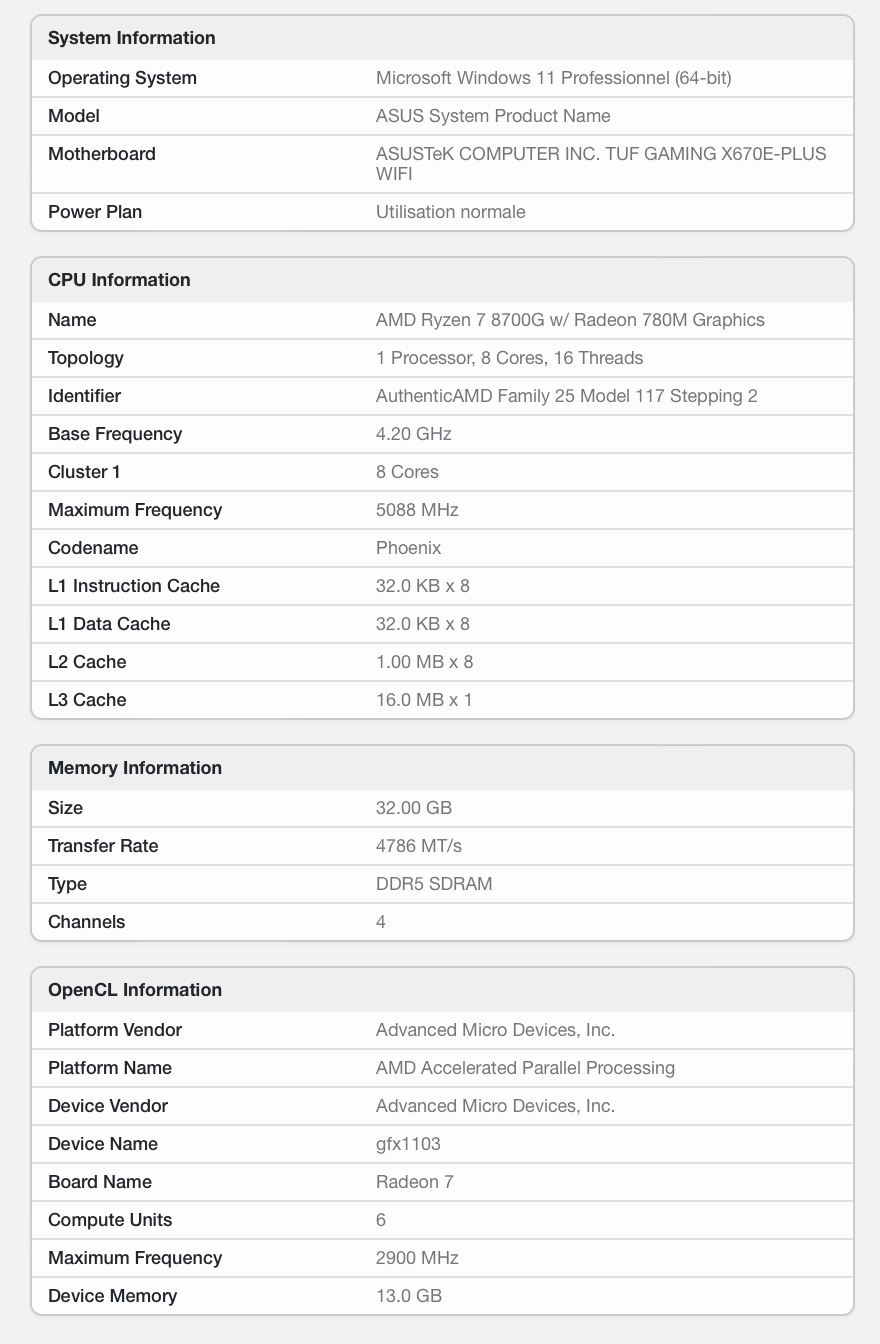 AMD R7 8700G 桌面 APU 曝光:核显频率比 7840HS 高 0.2GHz