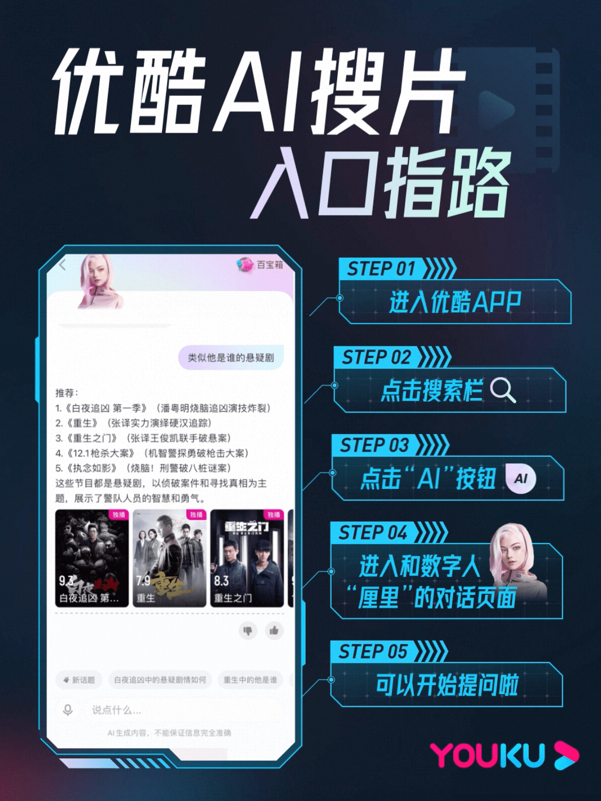 优酷“AI搜片”：解决用户难以找到电影的模糊搜索问题