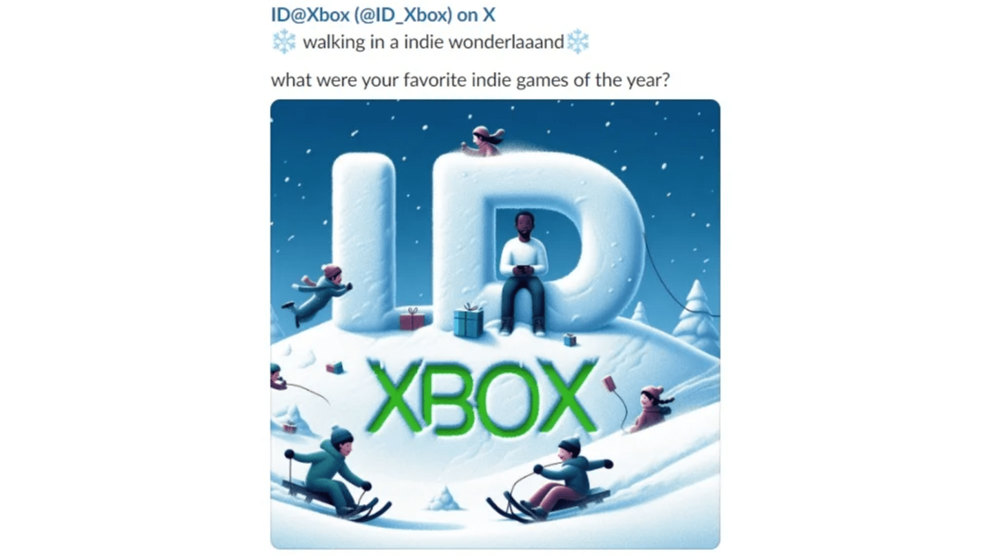 微软 Xbox 发推引起开发者和玩家们的不满,原因是 AI 生成的图片质量低劣
