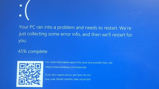 Win11蓝屏：驱动程序验证导致的DMA违规错误