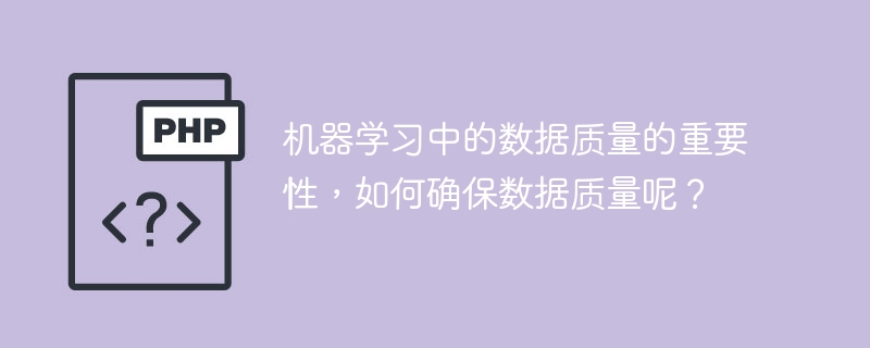 保证数据质量在机器学习中的关键性及其保障的方法