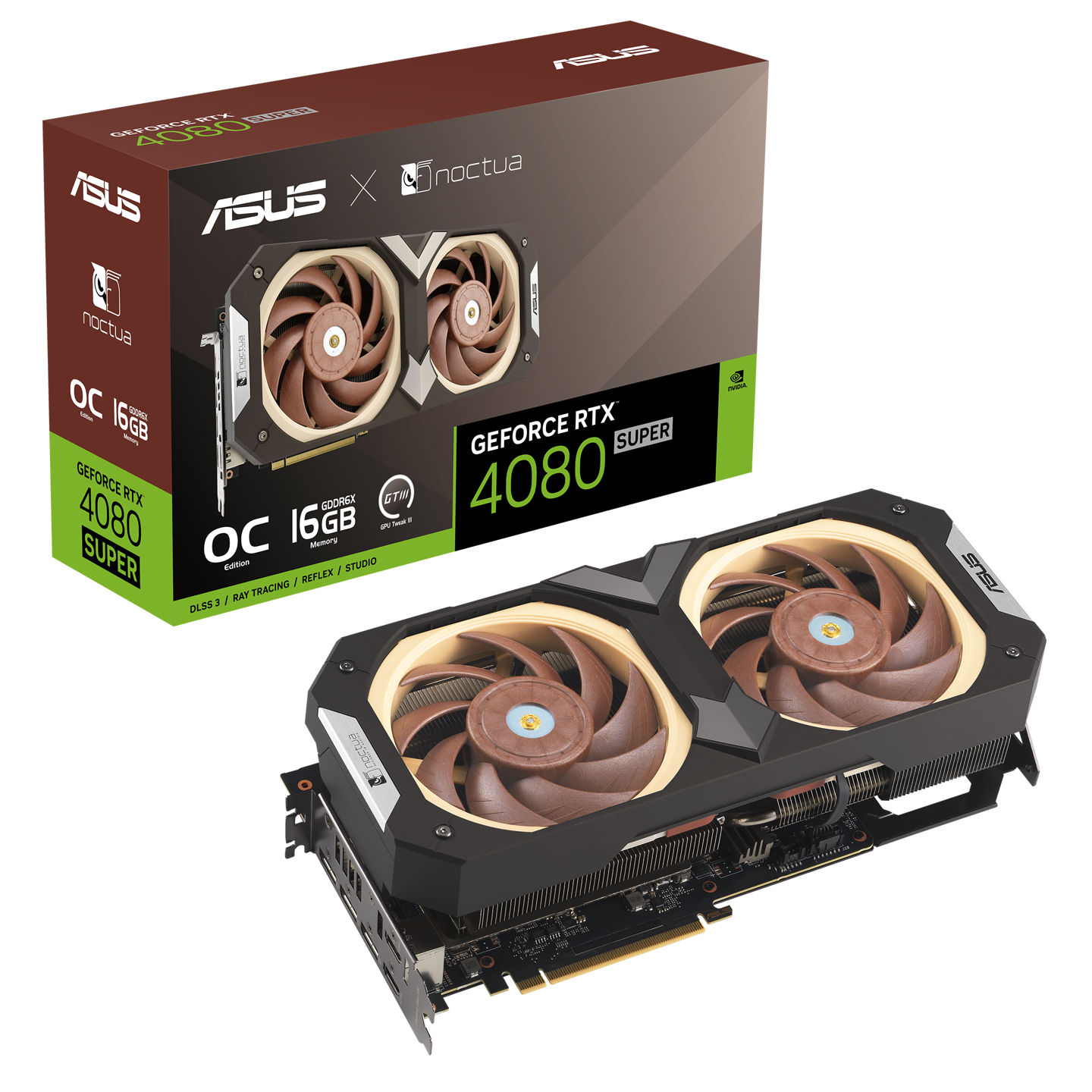 华硕与猫头鹰合作推出超频至2640 MHz的RTX 4080 SUPER四槽厚显卡
