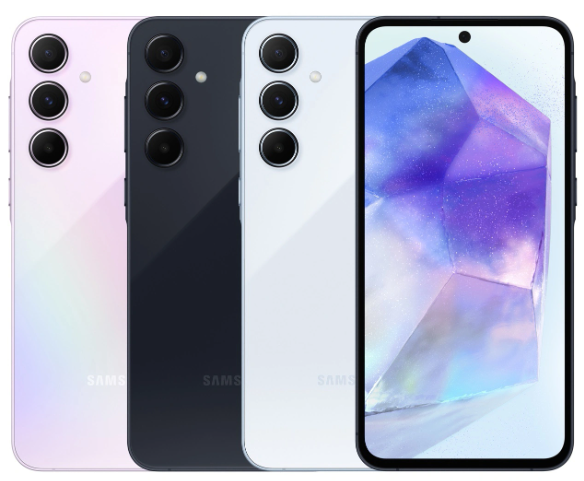 三星最新发布的Galaxy A55手机亮相:拥有金属外框和高容量电池