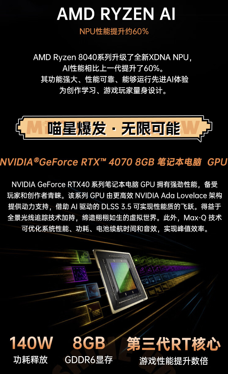 七彩虹 COLORFIRE 首款笔记本 MEOW R15 上架:至高 R7-8845HS + RTX4070,4999 元起
