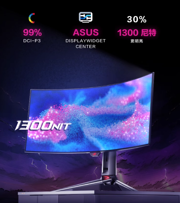 ROG PG34WCDM OLED 显示器上市:34 英寸 240Hz 曲面屏,9999 元