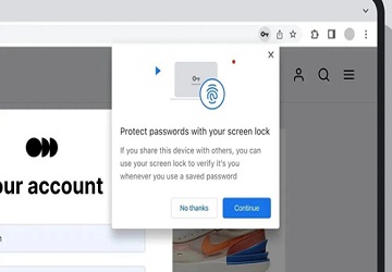 谷歌Chrome浏览器 桌面端引入新API:填充密码前可通过指纹进行认证