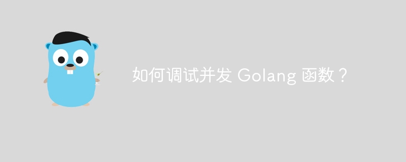 如何调试并发 Golang 函数?