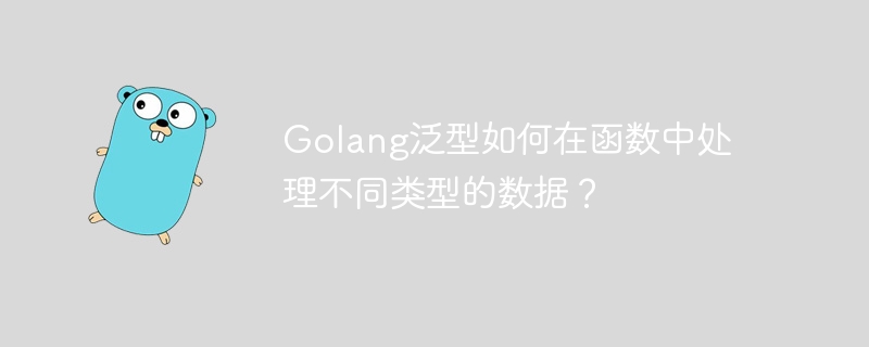Golang泛型如何在函数中处理不同类型的数据?