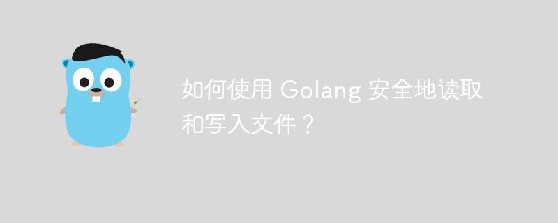 如何使用 Golang 安全地读取和写入文件?