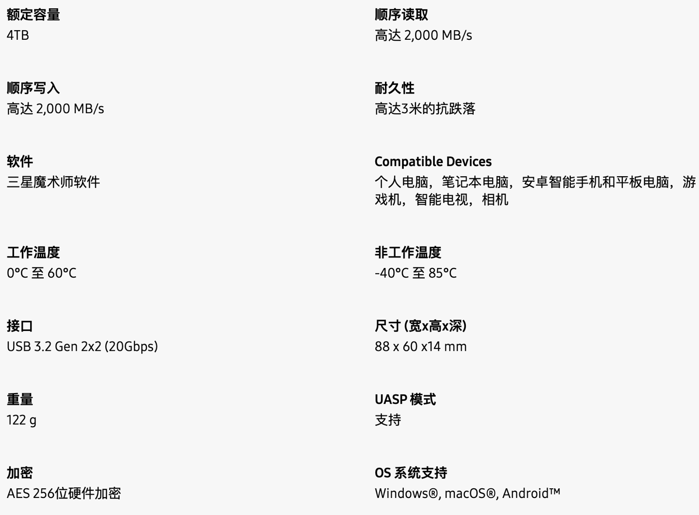三星 T9 移动硬盘国行“星际灰”款明日上市:USB 3.2 Gen 2x2、读写速度 2000 MB/s,1059 元起