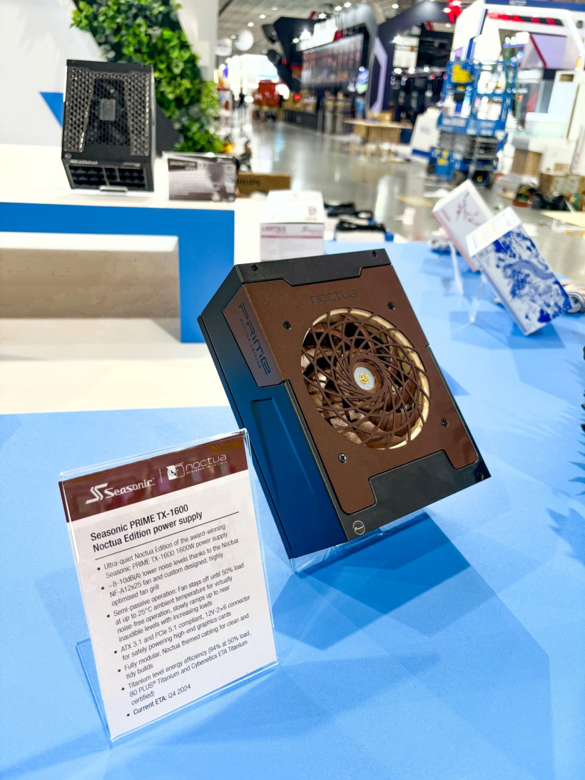 “猫扇”加持,海韵展出 Prime TX-1600 Noctua Edition 钛金电源