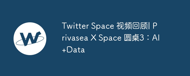 Twitter Space 视频回顾| Privasea X Space 圆桌3：Al+Data