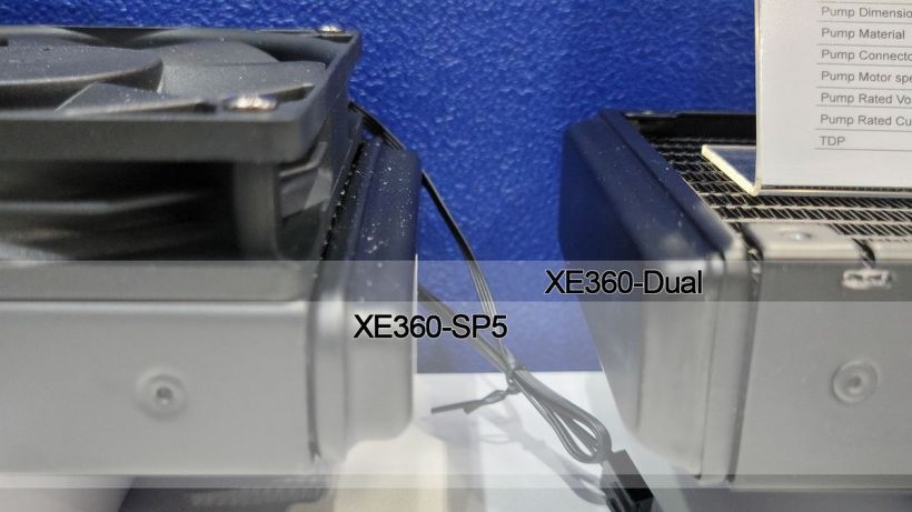 同时冷却双路 CPU，银昕展出 XE360-Dual 双冷头一体式水冷散热器