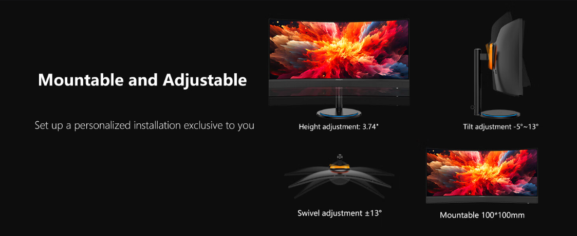 联合创新 34 英寸曲面带鱼屏显示器 34G1R 上市：1440p 165Hz、内置 2.1 音响，3999 元