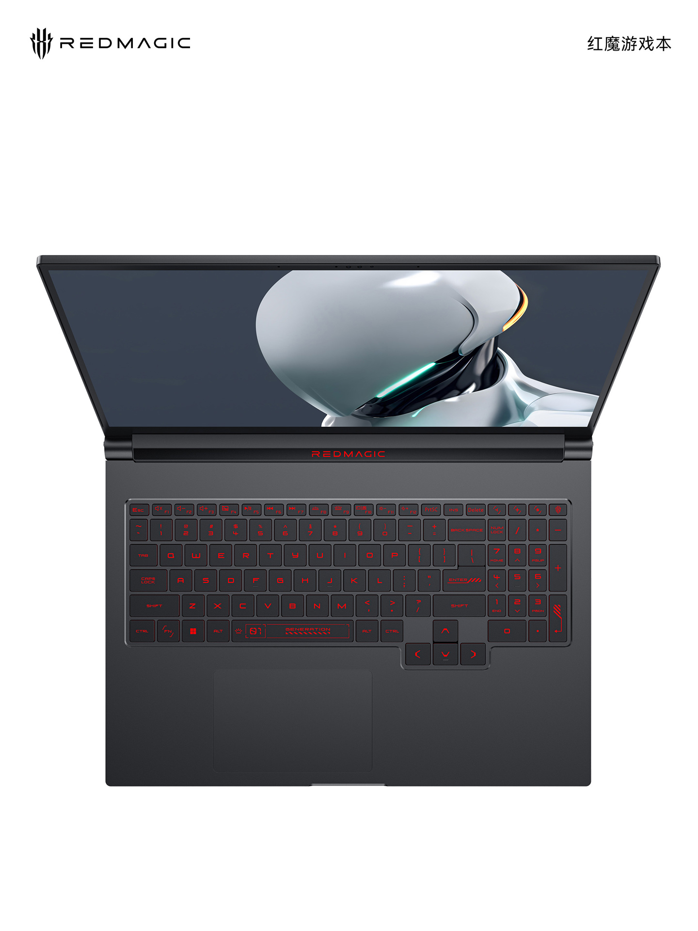 红魔游戏本 16 Pro 官方渲染图公布:黑白双色、RGB 背光键盘