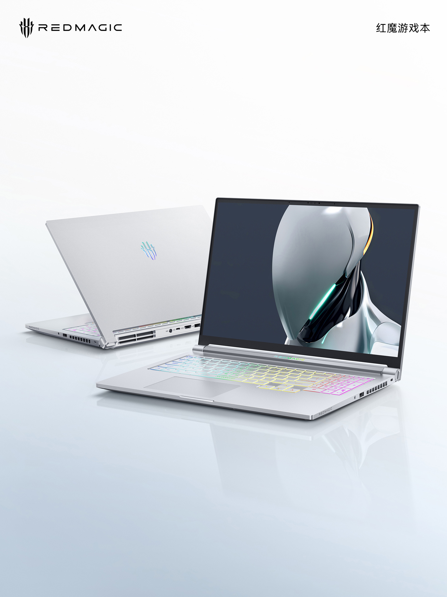 红魔游戏本 16 Pro 官方渲染图公布:黑白双色、RGB 背光键盘