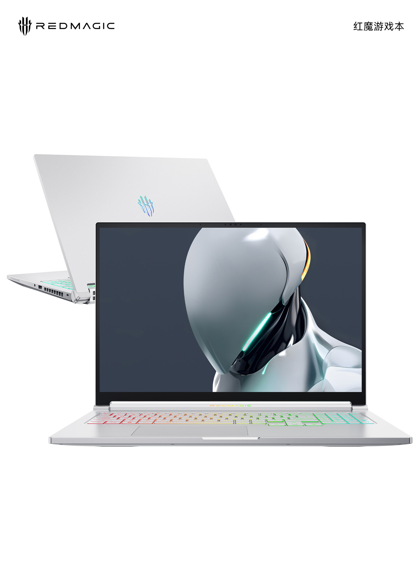 红魔游戏本 16 Pro 官方渲染图公布:黑白双色、RGB 背光键盘
