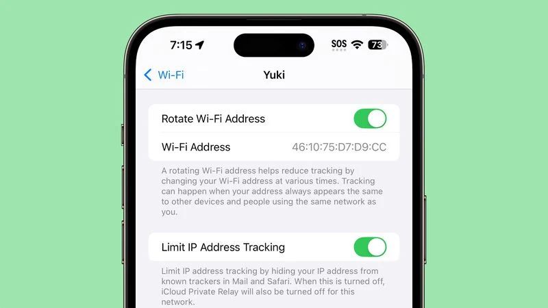 苹果 iOS 18 防追踪再升级:用户可随机更改 Wi-Fi 地址