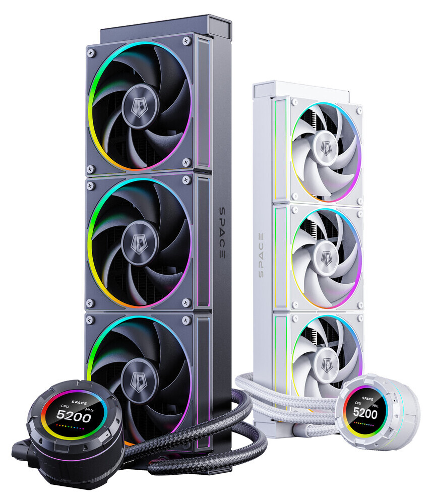 双 360mm 冷排,酷凛 ID-COOLING 推出 HUNTER GDL 等多款 AIO 水冷散热器新品